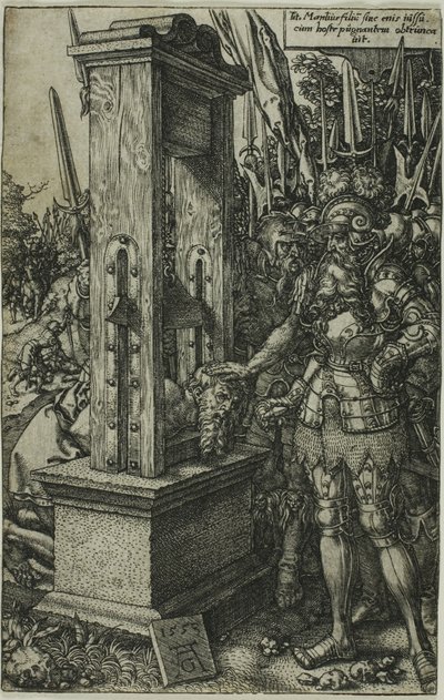 Tito Manlio decapita suo figlio da Heinrich Aldegrever