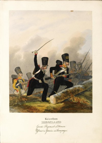 Il reggimento delle guardie lituane, c.1838 da Heinrich Ambros Eckert