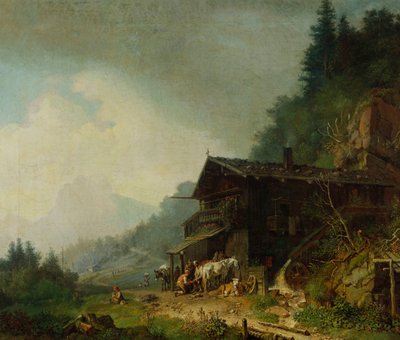 Una fucina nelle Alpi bavaresi da Heinrich Burkel