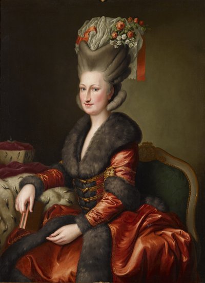Ritratto di Maria Amalia Augusta di Sassonia in costume polacco da Heinrich Carl Brandt