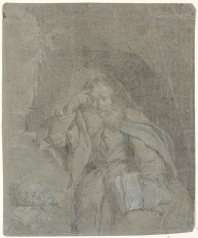 San Girolamo che medita nella sua grotta da Heinrich Dittmers