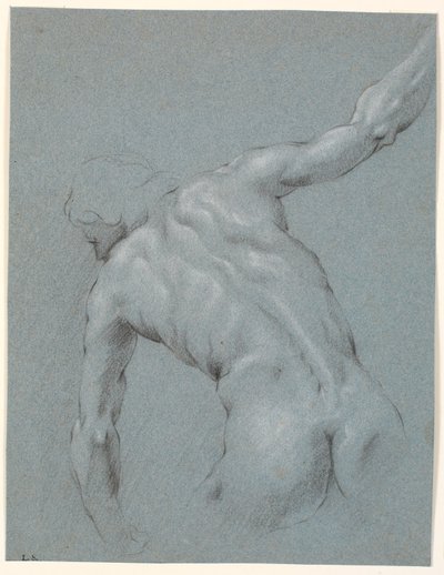 Modello maschile piegato in avanti, visto da dietro da Heinrich Dittmers