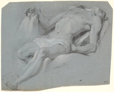Modello maschile sdraiato; studio per Pietà? da Heinrich Dittmers
