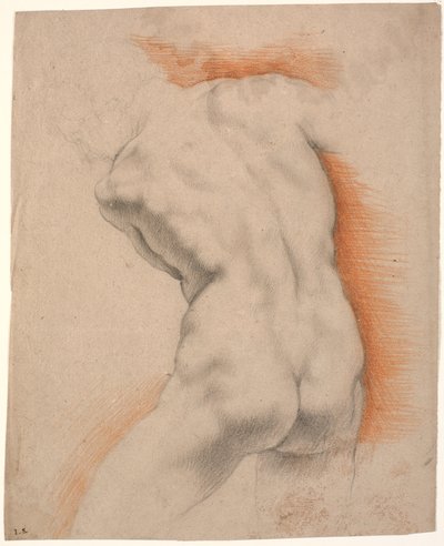 Modello maschile piegato a sinistra, visto da dietro da Heinrich Dittmers