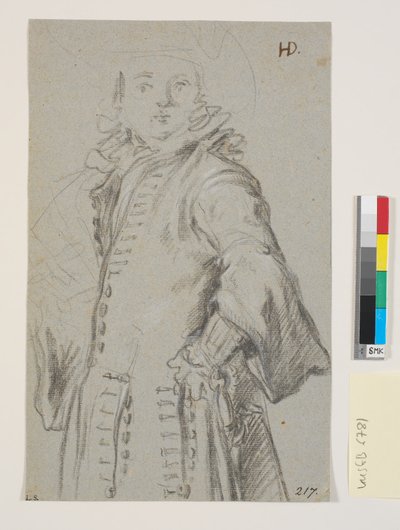 Studio per un ritratto maschile, figura a 3/4 da Heinrich Dittmers