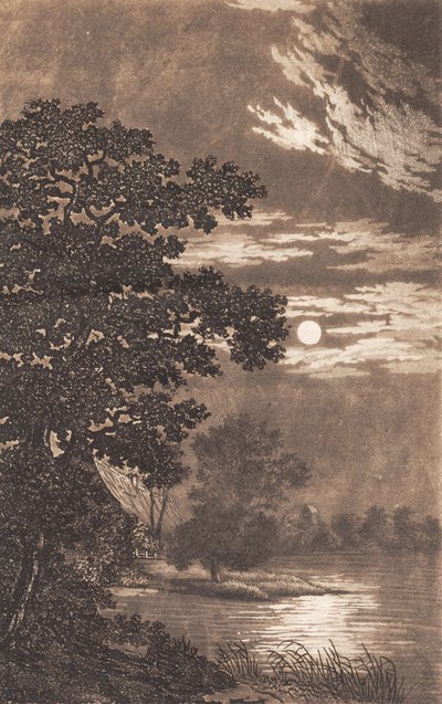 Chiaro di luna su un lago da Heinrich Grosch