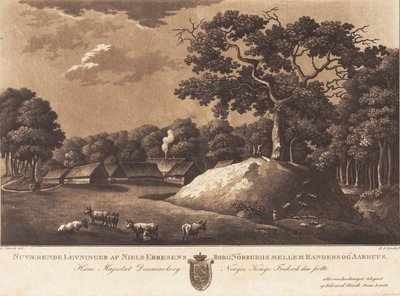 Resti attuali del castello di Niels Ebbesen Nørreriis. E Storch del. da Heinrich Grosch