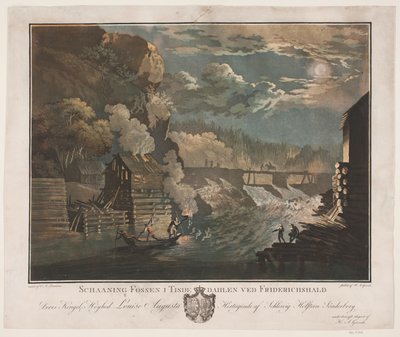 Schaaning Fossen nella valle di Tisdedahlen presso Friderichshald da Heinrich Grosch