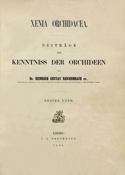 Pagina del titolo da Heinrich Gustav Reichenbach