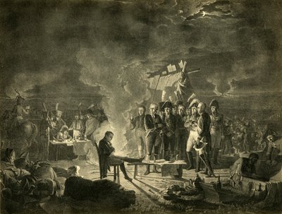 Bivacco di Napoleone sul campo di battaglia di Wagram durante la notte del 5-6 luglio 1809 da Heinrich Guttenberg