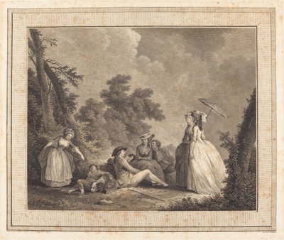 Le mercure de France da Heinrich Guttenberg after Nicolas Lavreince