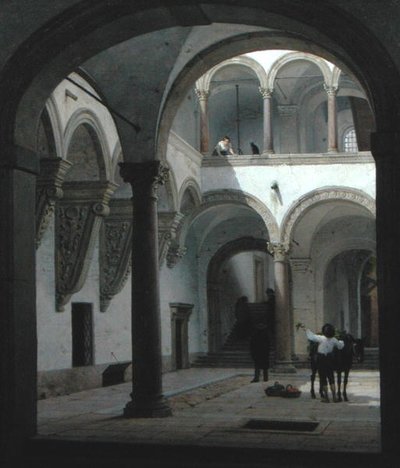 Cortile del Palazzo Fava, Bologna da Heinrich Hansen