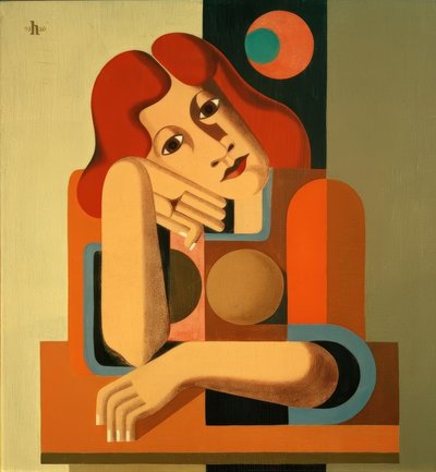 Ragazza malinconica da Heinrich Hoerle