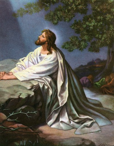Cristo nel Giardino del Getsemani da Heinrich Hofmann