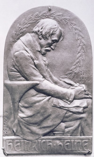 Medaglione ritratto di Heinrich Heine da Heinrich Kautsch