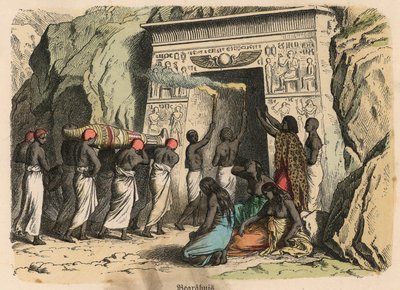Antico Egitto: Cerimonia funebre rituale da Heinrich Leutemann