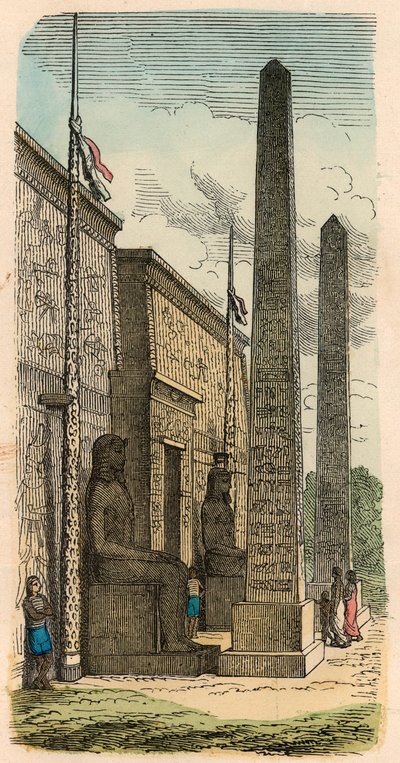 Antico Egitto: Ingresso di un tempio-palazzo da Heinrich Leutemann