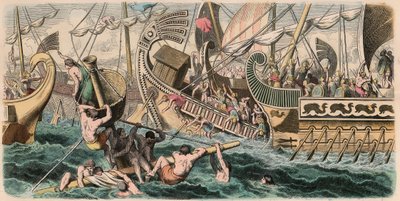 Antica Grecia: Battaglia Navale da Heinrich Leutemann
