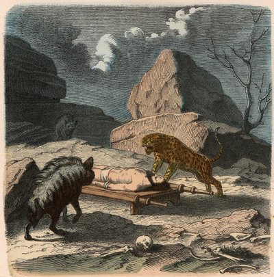 Antico Oriente, Persiani: esposizione di un cadavere da Heinrich Leutemann