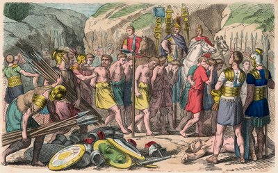 Antica Roma: I nemici catturati sono imbrigliati da Heinrich Leutemann