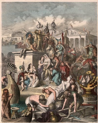 Antica Roma: Saccheggio di Roma da parte dei Vandali, il 2 giugno 455, 1866 da Heinrich Leutemann