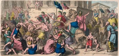 Antica Roma: Processione (Pompa) ai giochi nel Circo - processione dei concorrenti verso l