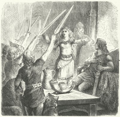 Balti che brindano ai figli del loro re da Heinrich Leutemann
