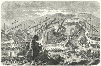Battaglia di Salamina, 480 a.C. da Heinrich Leutemann