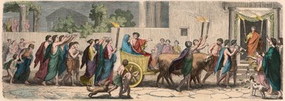 Grecia al tempo delle Repubbliche: Processione nuziale da Heinrich Leutemann
