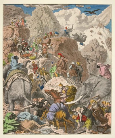 Annibale che attraversa le Alpi da Heinrich Leutemann