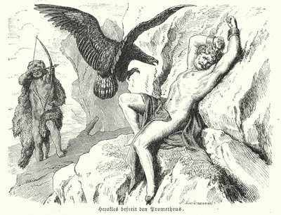 Eracle che libera Prometeo da Heinrich Leutemann