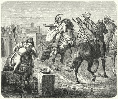 Giugurta di Numidia lascia la corrotta città di Roma da Heinrich Leutemann