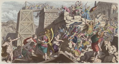 Soldati romani che assaltano una città da Heinrich Leutemann