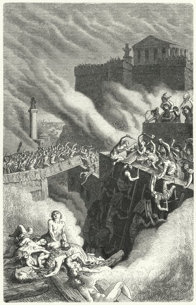 Assalto alla Byrsa e distruzione di Cartagine da Heinrich Leutemann