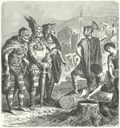 Il generale romano Stilicone che negozia con i Goti, c400 da Heinrich Leutemann