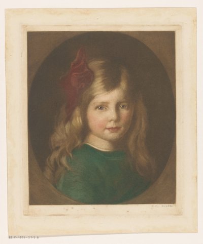 Ritratto di una ragazza sconosciuta da Heinrich M. Krabbé (signed by artist)