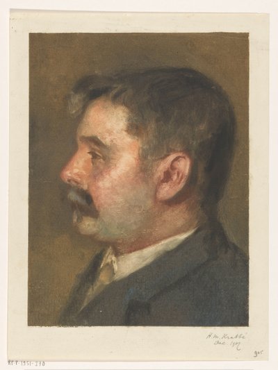 Ritratto di un uomo sconosciuto da Heinrich M. Krabbé (signed by artist)