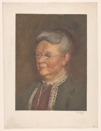 Ritratto di una vecchia signora da Heinrich M. Krabbé (signed by artist)