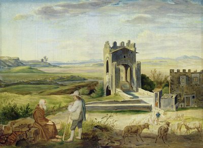 Paesaggio della Campagna vicino al Ponte Nomentano da Heinrich Maria von Hess