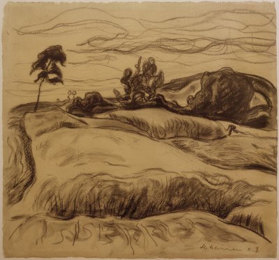 Paesaggio collinare da Heinrich Nauen