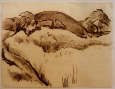 Paesaggio con catena montuosa da Heinrich Nauen