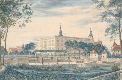 Veduta del castello di Dessau da est da Heinrich Olivier