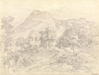 Una veduta di Civitella dalla Serpentara accanto a Olevano da Heinrich Reinhold