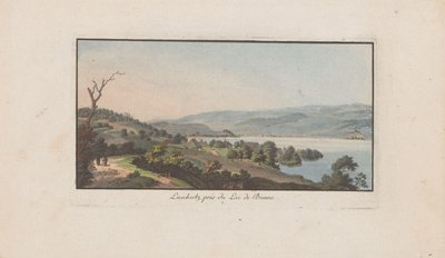 Veduta di Lüscherz sul lago di Bienne da Heinrich Rieter