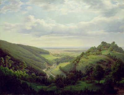 Vista dal Castello di Heilenberg a Jugenheim sul Reno, 1846 da Heinrich Schilbach
