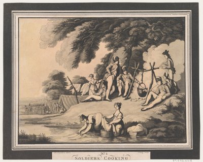 Soldati che cucinano, 1 aprile 1798 da Heinrich Schutz