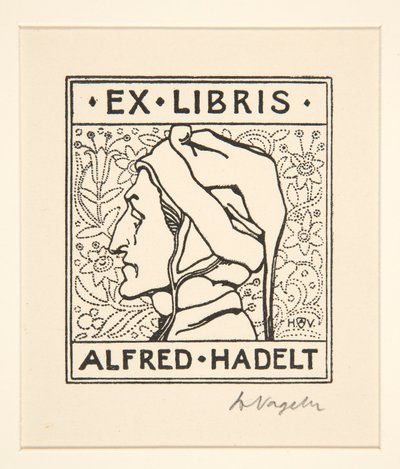 Ex libris: Alfred Hadelt da Heinrich Vogeler