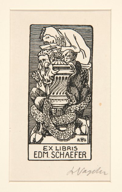 Ex libris: Edm. Schaefer da Heinrich Vogeler