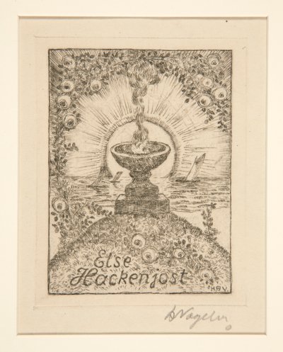 Ex libris: Else Hackenjost da Heinrich Vogeler