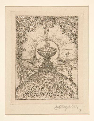 Ex libris: Else Hackenjost da Heinrich Vogeler